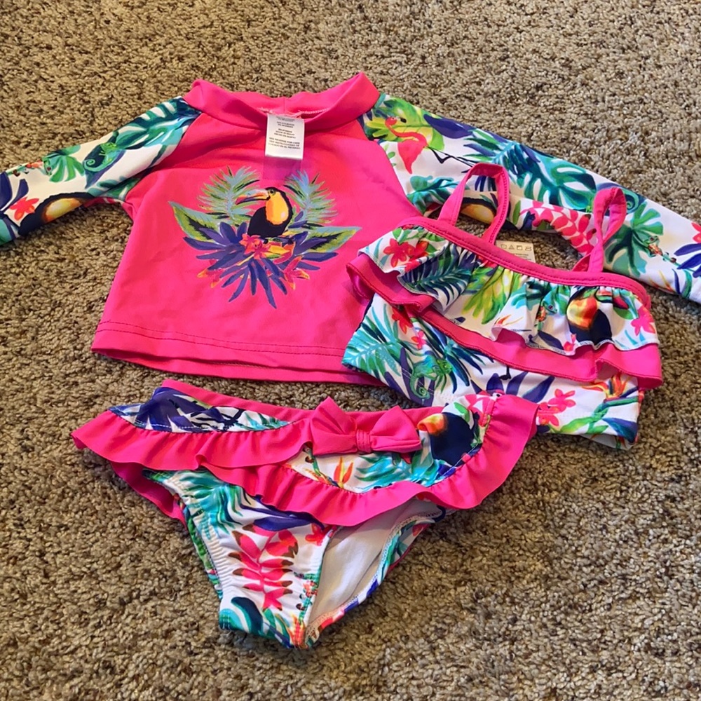 Size 18 Month Girls Swim Suit Set